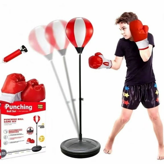 Boxing Punching Bag W/Height Adjustable Stand Boxing Boxing Sandball Set, Stand-Mounted Punching Bag, Height-Adjustable