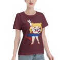 thumbnail image 2 of T-Shirt Basique à Manches Courtes pour Femmes Sailor Moon Édition Q Tsukiha, 2 of 6