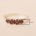 thumbnail image 5 of 3.85 Ctw Round Cut Garnet Gemstone 925 Sterling Silver Stackable Women Engagement Ring, 5 of 7