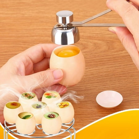 

Stainless Steel Egg Opener Shell Top Cutter Tools Eggs Cracker Separator Kitchen Gadgets pinshui