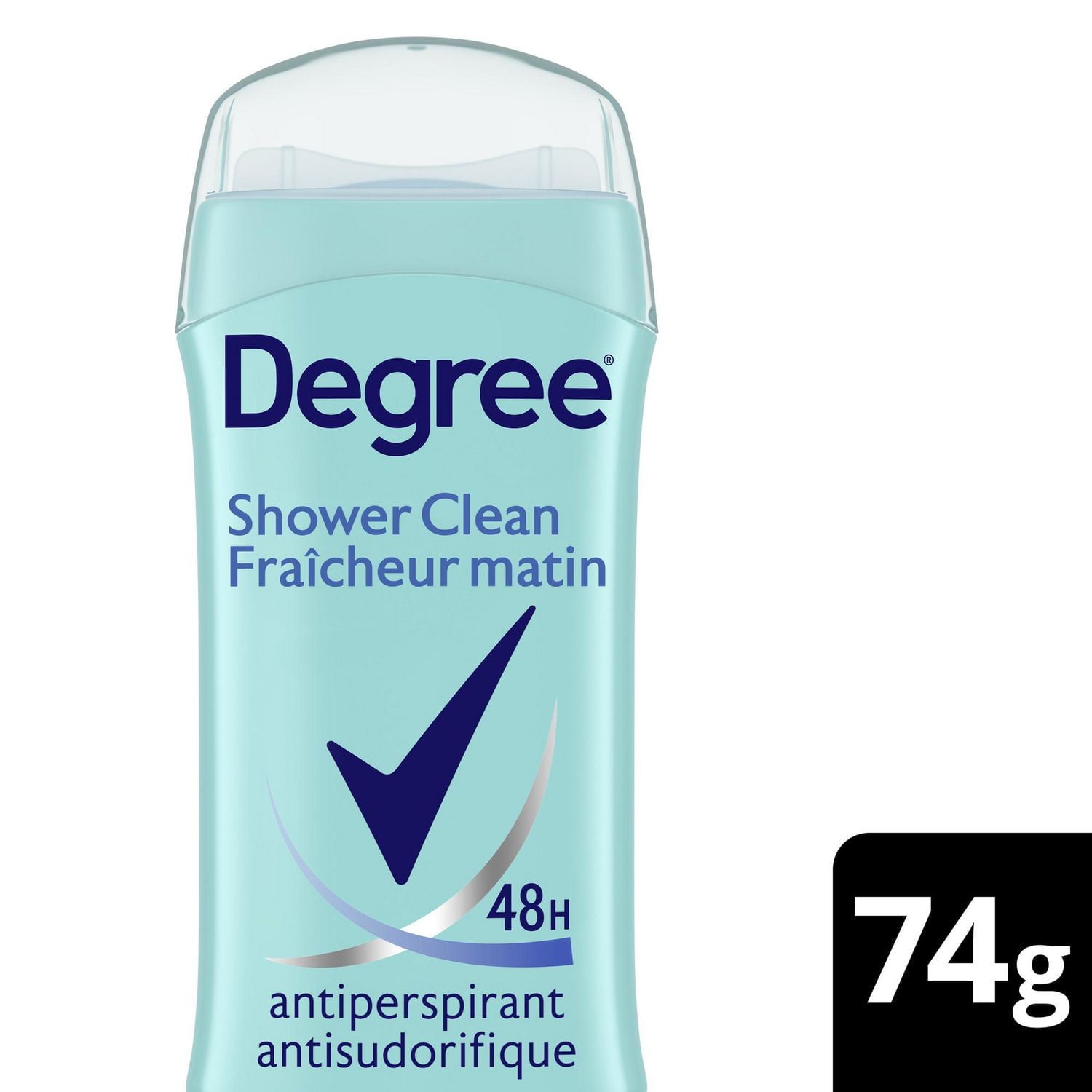 Degree Antiperspirant Stick, Shower Clean, 48-Hour Sweat & odour Protection Antiperspirant for Women, 74g