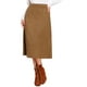 thumbnail image 1 of Faldas Midi de Suede INSPIRE CHIC para Mujeres, Casual de Trabajo Otoño Invierno, Falda A Line, Tendencia XL Marrón, 1 of 6