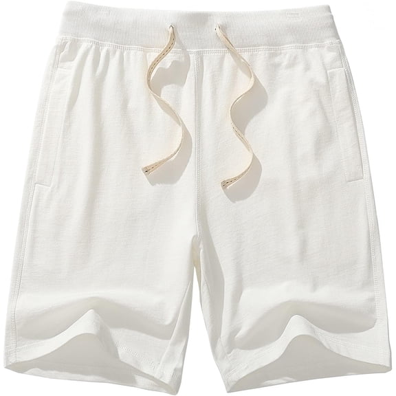 Men's Casual Classic Shorts Athletic Cotton Sweat Shorts with Drawstring