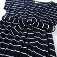 thumbnail image 5 of Gunia Womens Maternity Summer Short Sleeve Striped Print Dress For Breastfeeding With Belt Sleepwear Soft, 5 of 8