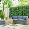 thumbnail image 2 of ENYOPRO 4 Pieces Outdoor Rattan Seating Sets, Patio Conversation Set with Lift Table and Soft Cushions, Gray Wicker Sectional Furniture Set for Yard Lawn Poolside, TE3072, 2 of 9