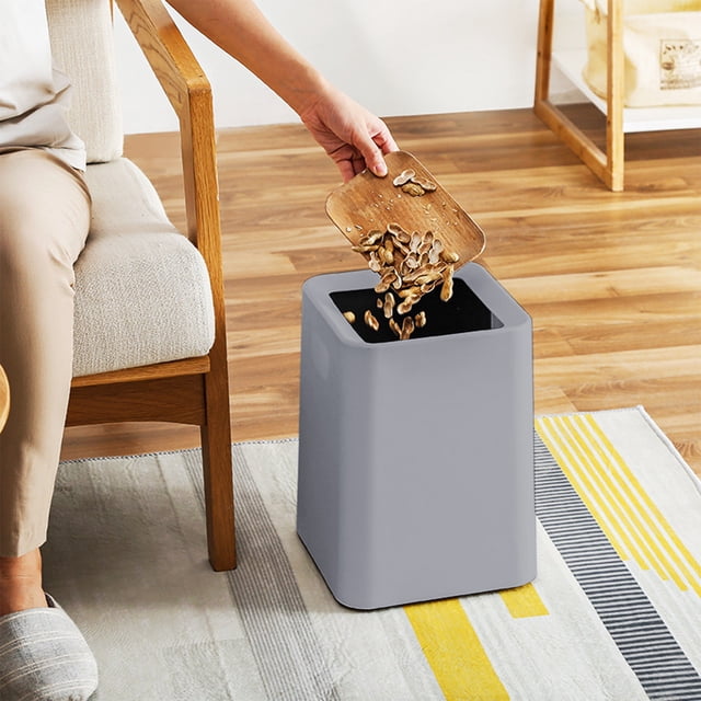 Three Dimensional Double Layer European Ingenuity Bathroom Office Bedroom Living Room Household Uncovered Wastebasket Trash Can