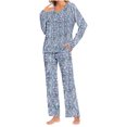 thumbnail image 1 of Rbaofujie Shorts Pajama Set Ladies' Gradient Printed Casual Top Pants Pajama Set Pajama Set, 1 of 6