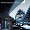 thumbnail image 3 of Crystal Clear Designed for iPhone 12 Pro Max Case, [Not Yellowing] [Military Grade Drop Tested] Shockproof Protective Phone Case Slim Thin Cover 5G 6.7 inch 2020, Blue, 3 of 5