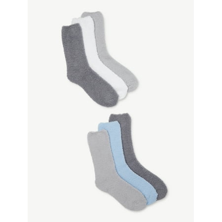 

Joyspun Women s Crew Cozy Socks 6-Pack Size 4-10