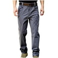 thumbnail image 4 of BXINGOHAI Cargo Pants for Men Ripstop Tactical Pants Slim Fit Work Pants Multi Pockets Workout Pants Outdoor Fishing Hiking Long Pants Today Sales Gray,XXL, 4 of 4