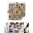 thumbnail image 4 of Animals Farmhouse Cloth Napkins Set of 8 Reusable Dinner Napkins, Vintage Farm Country Star Brown Plaid Cocktail Napkin Washable Table Napkins for Wedding/Holiday Party/Baby Shower 20"x20", 4 of 7
