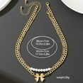 thumbnail image 2 of Gold Bow Necklace for Women Layered Bow Pearl Necklaces Bow Daisy Beaded Necklace Flower Choker Necklaces Statement Jewelry Gifts, 2 of 7