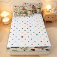 thumbnail image 4 of Homewish Wild Botanical Mushroom Zipper Full Size Comforter Sets with Fitted Sheet and 2 Pillowcases,Snails Butterfly Zipper Bedding Set,Beige,Polkadot Reversible,4pcs, 4 of 8