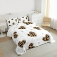 thumbnail image 3 of Homewish Teens Leopard Print Love Heart Bedding Comforter Set 2pcs,Cheetah Print Twin Comforter Sets Microfiber,Bling Crystal Breathable Bedding Set,Lightweight Room Decor,Reversible, 3 of 8