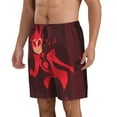 thumbnail image 6 of Hazbin Hotel Alastor Radio Demon Men's Beach Shorts Swim Trunks Casual Quick Dry Board Shorts Swimwear Pants with Mesh Lined and Pockets, 6 of 8