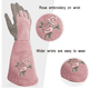 thumbnail image 3 of 1 par de guantes de jardín para mujer resistentes a puñaladas y con protección en el antebrazo, resistentes a puñaladas y cortes, 3 of 5