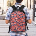 thumbnail image 6 of Goofa Hand Drawn Tomatoes Pattern 17in Student Backpack - School, Travel, Work Bookbag -Laptop Backpack,Water Resistant College School Computer Bag, 6 of 6