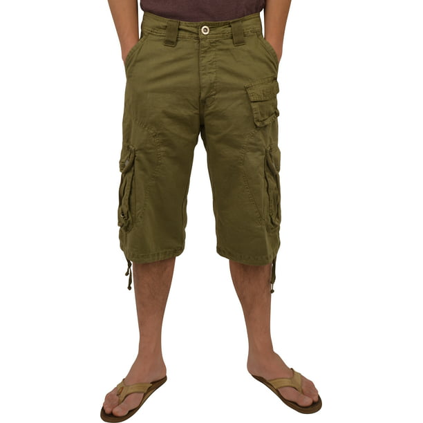 Stone Touch Jeans - Mens Military Cargo Shorts Light Olive Color #3112s ...