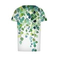 thumbnail image 6 of HAPIMO Women' Plus Size Round Neck Tees Summer Tops for Women Fashion Clothes Flowy Flower Print Tops Casual Loose Elegant Pleated Blouses Dressy Tunic Green M, 6 of 6