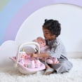 thumbnail image 5 of Olivia's Little World Polka Dot Princess Baby Doll Carrier & Car Seat Set, Pink/Gray, 5 of 10