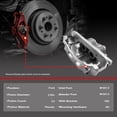 thumbnail image 3 of Funire Front Brake Caliper with Bracket Compatible with Chevy Silverado 1500 HD 2001-2003;2005-2006 | Front Driver & Passenger Disc Brake Caliper Assembly for 18-B4731 18-B4730, Set of 2, 3 of 8