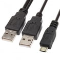 thumbnail image 7 of JSER USB 2.0 Two Male to Micro USB 5Pin Male Y Cable 80cm for external Hard Disk Drive, 7 of 7