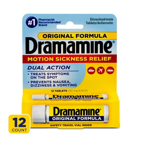 Dramamine Original Formula Motion Sickness Relief, 12 Count
