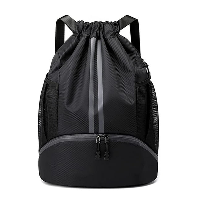 Bolsa de deporte con cordón para hombres, mujeres y jóvenes: correas de hombro ajustables para equipo de fútbol, mochila deportiva impermeable