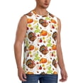 thumbnail image 2 of Pofeuu Thanksgiving Turkey Print Men's Muscle T-Shirt, Sleeveless, Muscle Tank, Classic Muscle Tee Top For Men Casual Sleeveless Muscle T-Shirt Trendy Clothes-Large, 2 of 7