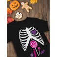 thumbnail image 4 of Ribcage Xray Candy Halloween Shirts for Kids Toddler Dabbing Skeleton Shirt 5T Black, 4 of 6