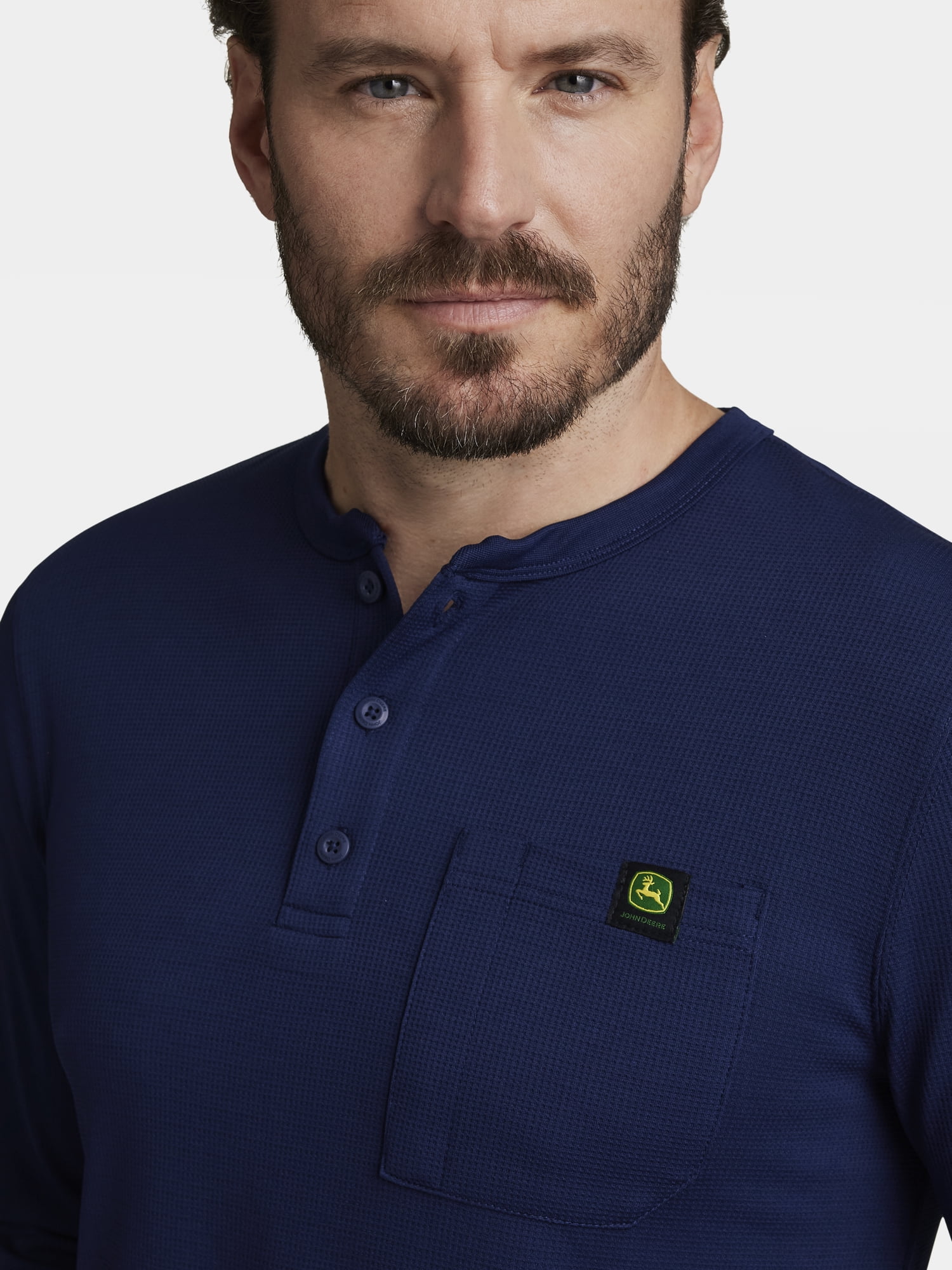 John Deere Men’s Warmth Shield™️ Long Sleeve Thermal Pocket Henley, Sizes S - 3XL