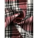 thumbnail image 5 of Camisas de cuadros para mujer Inspire Chic, con cuello de punta y botones, color rojo profundo, talla M, 5 of 6