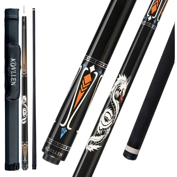 KONLLEN LW Series Carbon Fiber Pool Cue Stick Professional Cues (Full Carbon Technology Low Deflection Billiard Cue Stick,12.5mm,147cm)