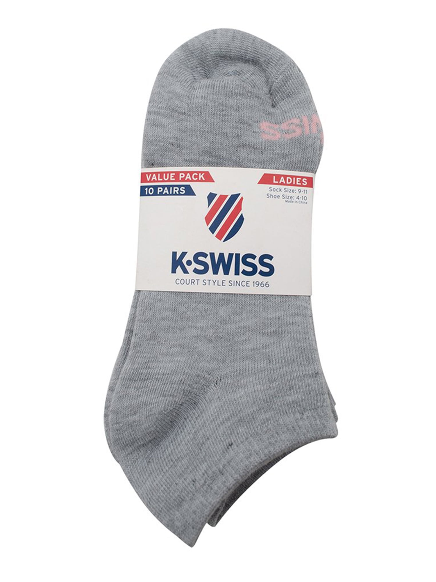 Women's Ladies's 6-Pair K-Swiss Sports Socks New With Tag size 9-11 Shoe 4-10