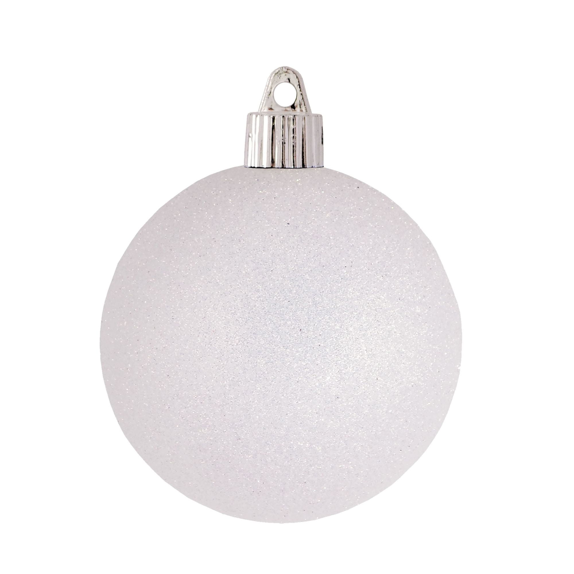 White Christmas Tree Decoration 9 Pack 80mm Baubles 