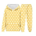 thumbnail image 6 of MKOSPLRT Polka Dot Sweatsuits for Girl Boy 4-15Y Two Piece Fleece Hoodies Cinch Bottom Joggers Sweatpants Athletic Tracksuits with Pocket, 6 of 6