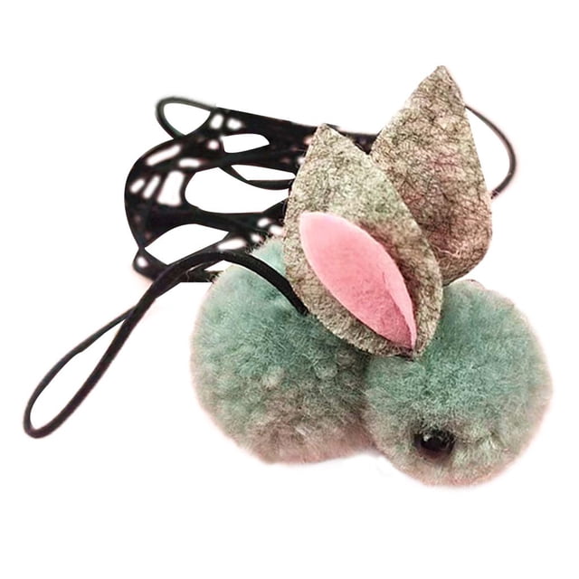 Milaget Cat Rabbit Toy Hanging Retractable Exerciser Funny Cat Toys for Window Gray