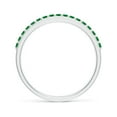 thumbnail image 2 of ANGARA Natural Prong Set Half Eternity Round Emerald Wedding Ring in 14K White Gold for Women (Size-1.5mm) | May Birthstone, Birthday, Anniversary, Jewelry Gift for Women | Natural Emerald Ring, 2 of 10