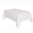 thumbnail image 1 of White Rectangular Plastic Table Cover, 54" x 108", 1 of 3
