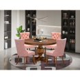 thumbnail image 7 of Luxe by East West Furniture 5-Pc Dining Room Table Set Include A Round Table And 4 Beige Red Parsons Chairs, 7 of 7