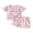 Pink, variant on BemeyourBBs Toddler Baby Girl Birthday Outfits 1st 2nd 3rd Years Old Birthday Summer Clothes Letter Embroidery Crew Neck Short Sleeve T Shirt Tops and Elastic Waist Shorts Set