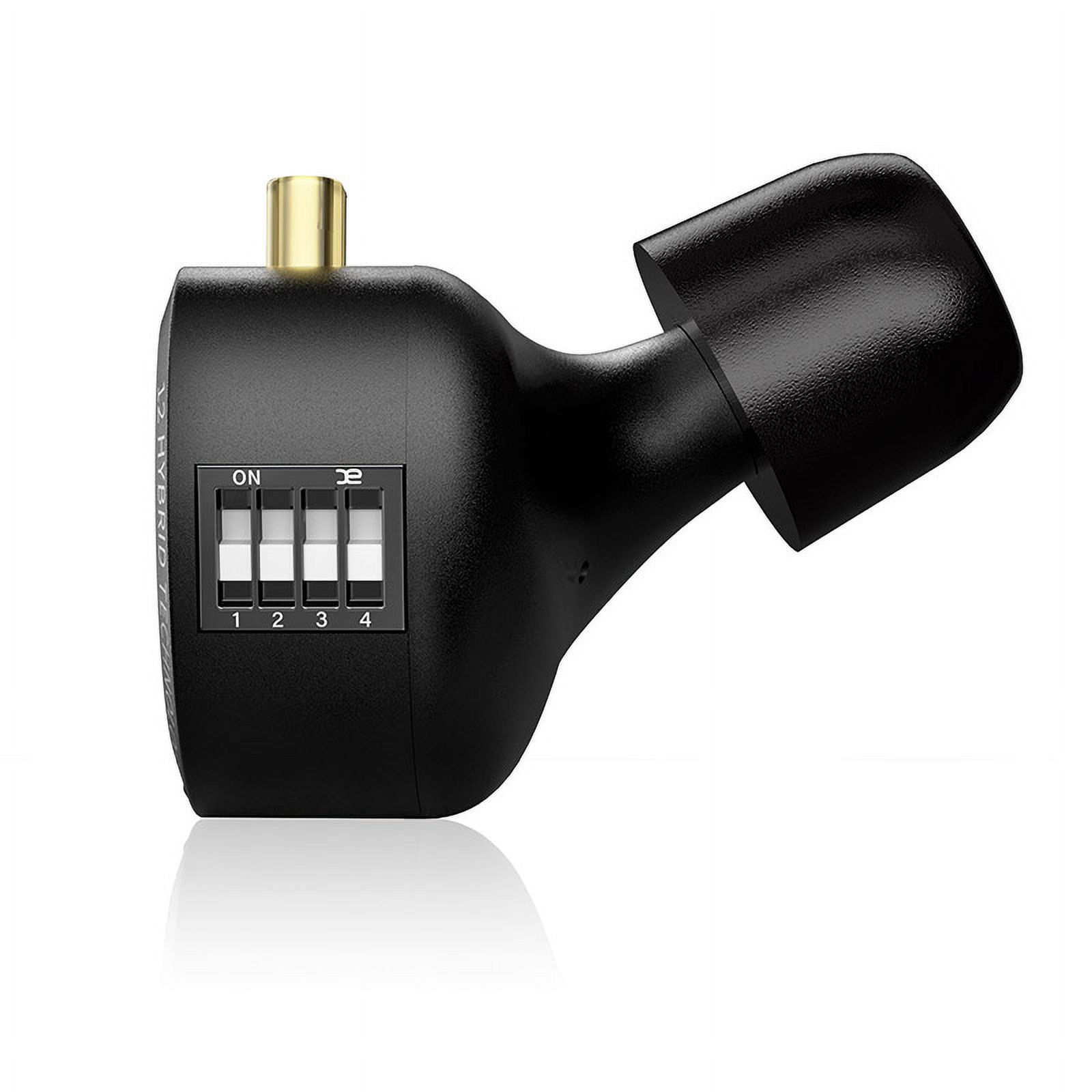 KZ ZS12 PRO X in Ear Monitor Headphones, Wired Gaming Earbuds 1DD+5BA Hybrid Driver IEM Earphone, 4-Level Tuning Switch, Full-Metal Cavity,2Pin IEM Cable for Singer Musician(Tunning Version with Mic)