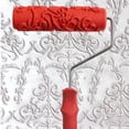 thumbnail image 2 of 7 Pulgadas Varios En Relieve Floral Grano Arte De Pared Decoración DIY Herraentas Del Cepillo Pintura Pintura Mural Manga Del Rodillo C 5 Baoblaze Rodillo de pintura de la decoración de la pared de DIY, 2 of 6