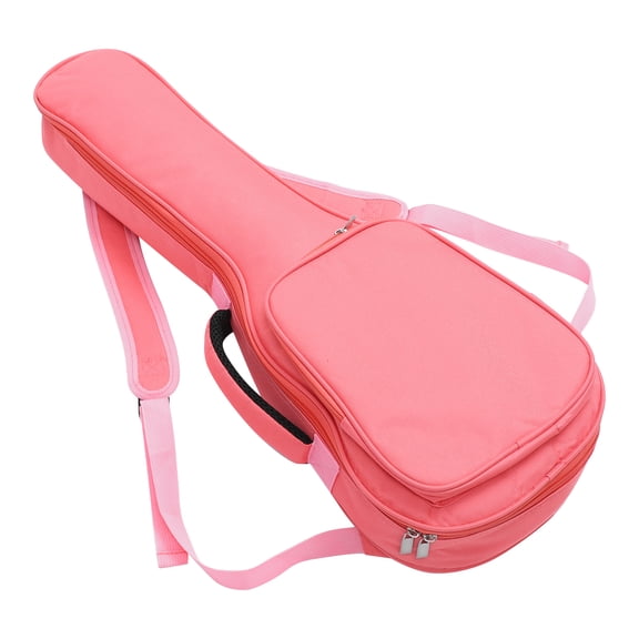 Generic 1pc Waterproof Cotton Travel Guitar Bag, Durable Acoustic Bass Guitar Gig Bag, Soft Ukulele Case 69X26X8CM, Pink, Medium