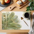 thumbnail image 2 of Sage Green Gold Placemats Set of 6 Aesthetics Flower Boho Watercolor Art Place Mats Indoor Wipeable Table Mats Washable Cloth Dining Table Placemats for Kitchen Holiday Party Home Decor 13x19 Inch, 2 of 9