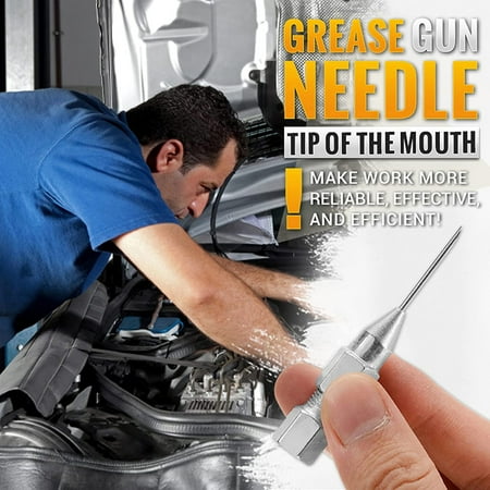 

New Pattern 2pcs Grease Injector Needle Tip Of The Mouth Removable Needle Nose Head Nozzle