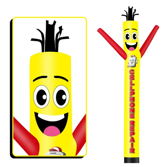 Inflatable Tube Man Cellphone Repair Wacky Wavy Dancing Guy for Outdoor Decoration Advertising Business Promotion (Blower Not Included)