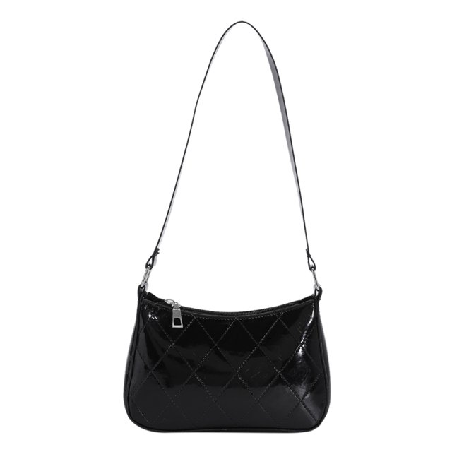 Bolsa vagabundo para mujer, Bolsa para la axila con forma de rombo simple y suave para viajes de ocio (negro) Ndcxsfigh Para Estrenar
