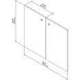 thumbnail image 3 of Bush Furniture Universal Door Kit for 5 Shelf Bookcase in Washed Gray, 3 of 4