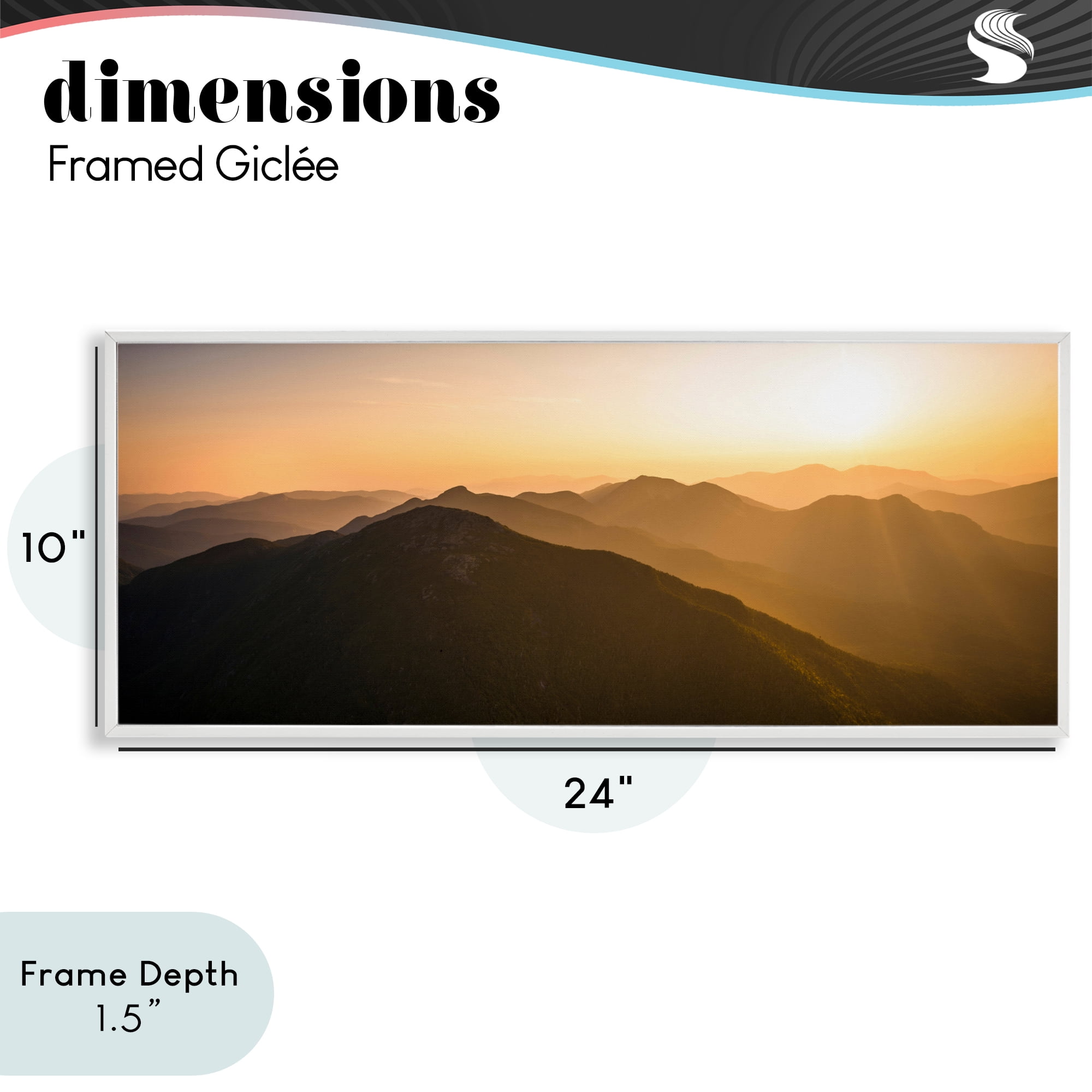 Stupell Industries Sunrise Over The Adirondacks White Framed Giclee Art, design by Jonathan Zaharek